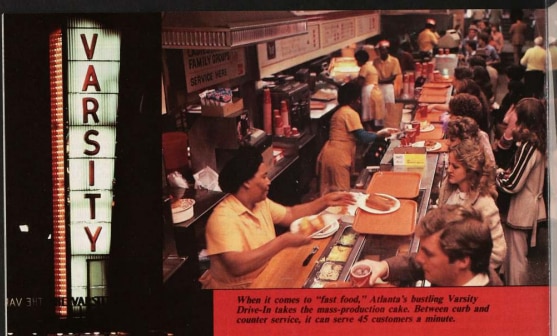 A photo of The Varsity restaurant in the Ford Times.